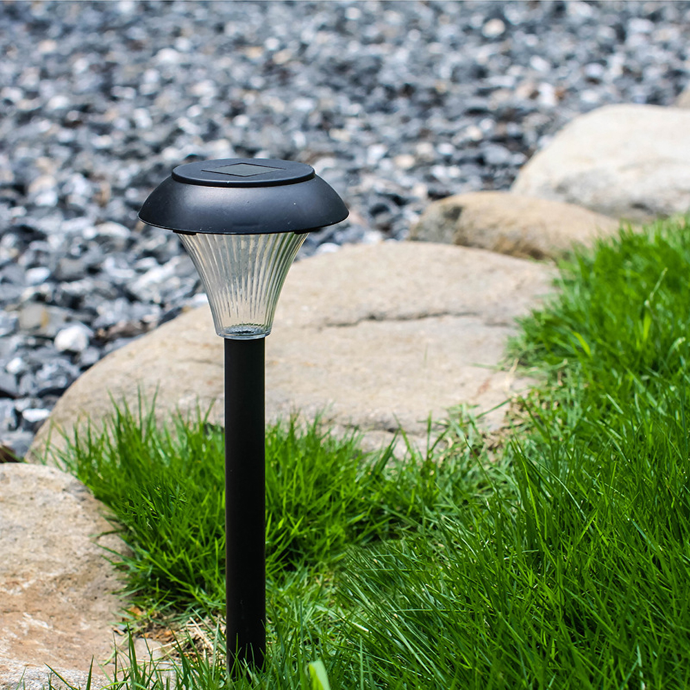 6x 태양 전원 LED 스테이크 조명 파티오 야외 정원 잔디 경로 램프 방수